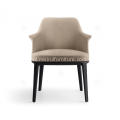 Italiaanse minimalistische rijstwit leer single sophie stoelen